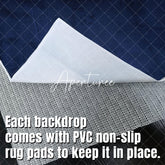 Aperturee - Aperturee Old Master Navy Blue Cement Wall Fabric Floor Mat